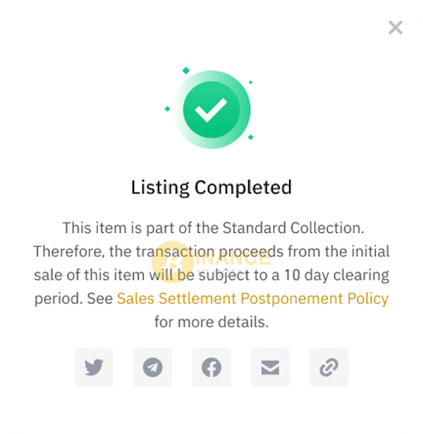 Tìm hiểu thêm về Chính sách hoãn thanh toán doanh thu bán NFT của Binance