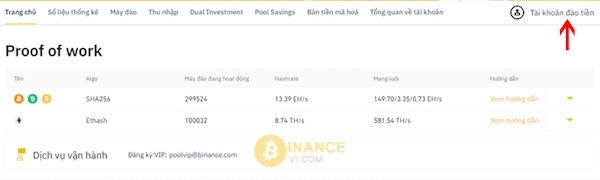 Trang chủ của Binance Smart Pool