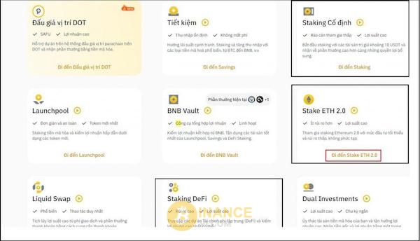 Xác định hình thức Staking mong muốn