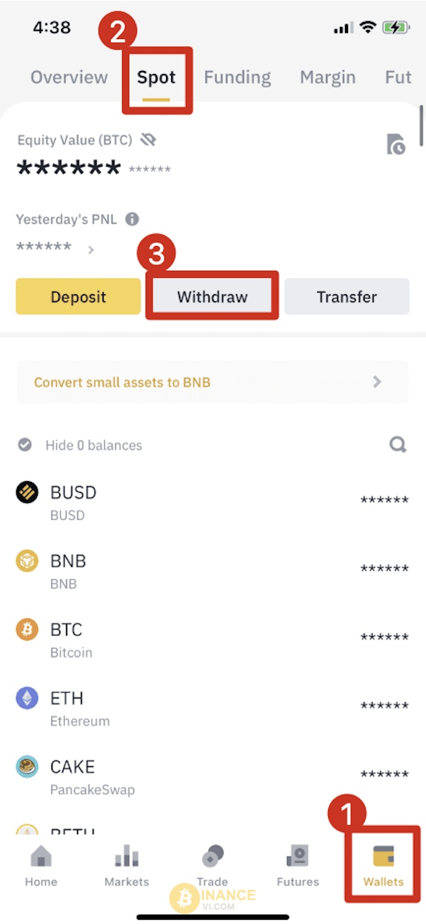 Khiếu nại trên app Binance