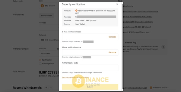 Cách rút tiền trên Binance