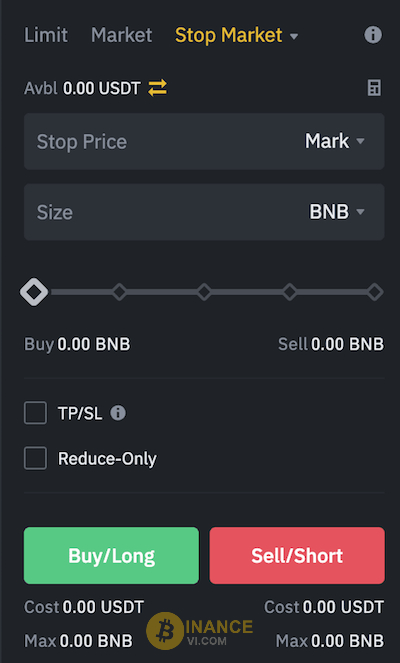 Stop Market Order trên sàn Binance