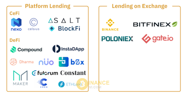 Lending Coin được thực hiện thông qua hai nền tảng chính, đó là: CeFI hoặc DeFi