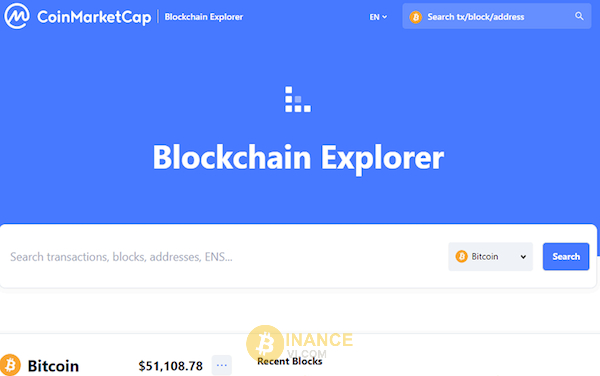 Điểm vượt trội của Blockchain Explorer của CoinMarketCap